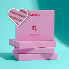 Laser-Wrapped Promade lashes - medium wide fans 3D 0.07