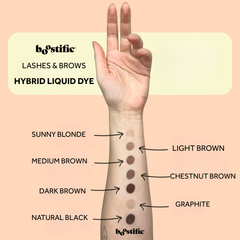 Light brown liquid stain brow hybrid dye